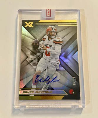 Panini 2019 XR Football Baker Mayfield Auto Browns #2 Serial /10 PSA