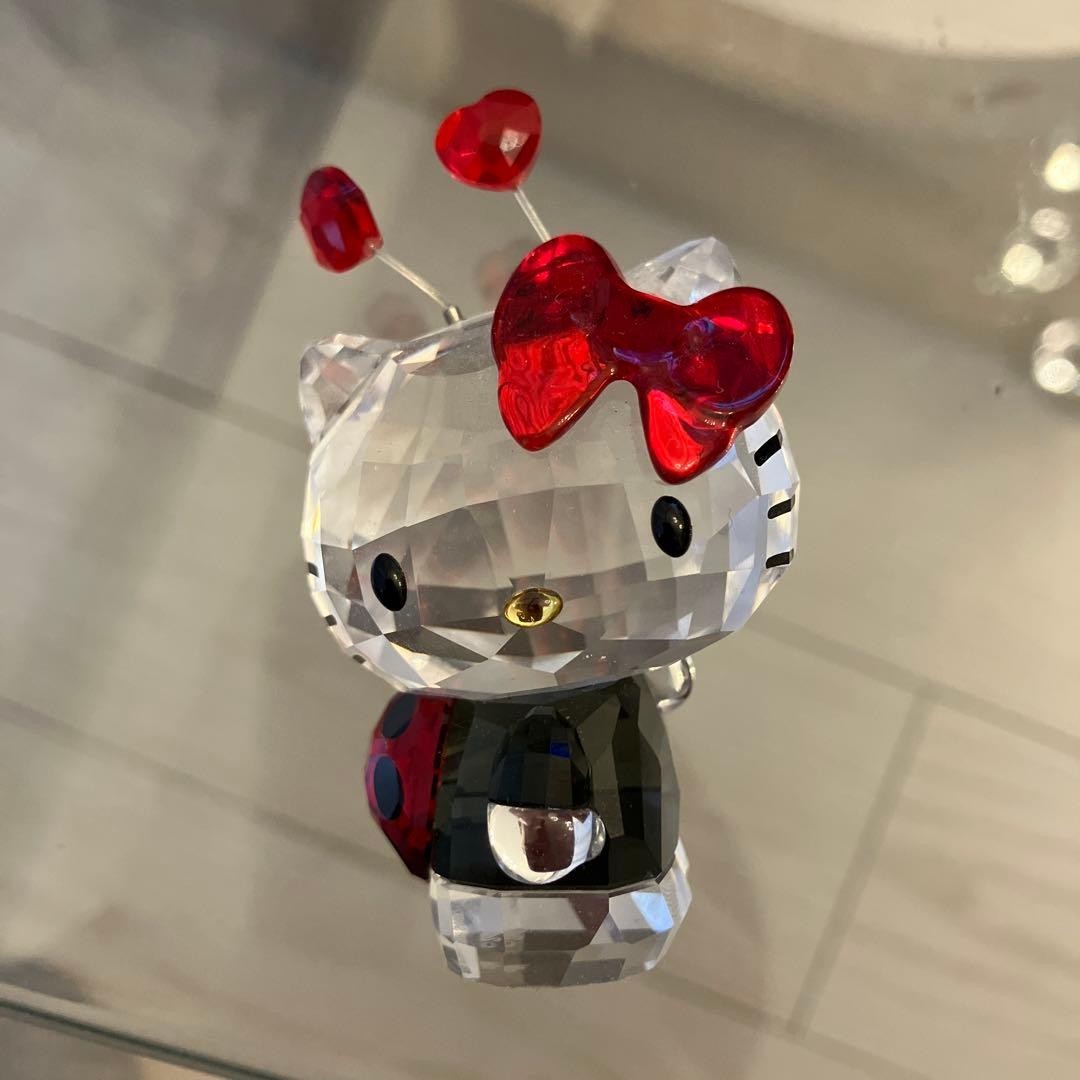 Hello Kitty Swarovski Crystal Figurine 2013 Ladybug Limited Rare