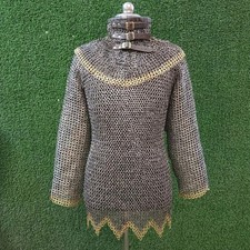Chainmail Shirt 9MM Flat Ring Riveted Ring Steel SCA shirt with avaintal LARP