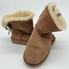 UGG MINI BAILEY BOW II BOOTS Chestnut brown Womens 6