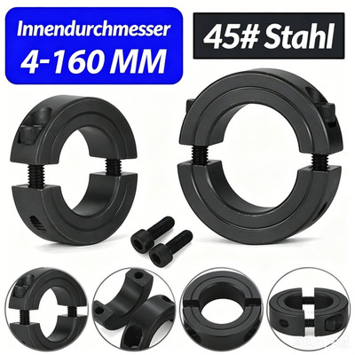 Klemmring Ø 4-160mm Stellring Stellringe 45# Stahl Geteilte StellringWellenring