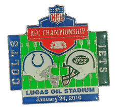 2010 AFC Championship Colts Jets Pin Lucas Oil Stadium NFL  Peyton Manning QB