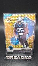 2021 Panini Mosaic - Derrick Brown #39 Reactive Yellow Mosaic Prizm