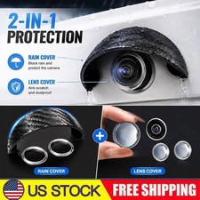 Car Rear View Camera Rain Shields - Waterproof Protection Visor Cover US
