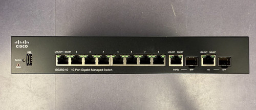 Cisco SG350-10 10-Port Gigabit Managed Switch Tested & Working