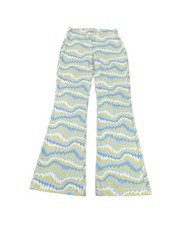 Urban Outfitters Retro Blue Green Pattern Flare Pull On Pants Medium Geometric
