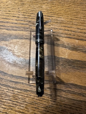 #ad Vintage Parker Junior Vacumatic Fountain Pen Marbled Green amp; Black Gold Nib $90.00