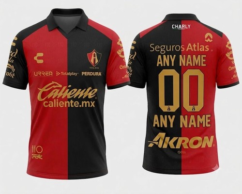 LIGA MX Atlas F.C Personalized Collared Shirt 3D 2026-27 110th Anniversary Home