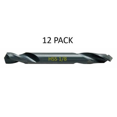 SH50205D 1/8'' High-Speed Steel Double End Split Point Sheet Metal Drill (12EA)