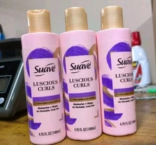 3 Pack Suave Pink Styling Luscious Curls Defining Cream, 4.75 oz ea