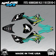 Graphics Kit for Kawasaki KLX110 KLX110R/RL (2010-2024) Lancaster - Teal