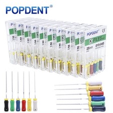 Archivo de conducto radicular endo dental K-FILES 6 piezas archivo de uso manual de acero inoxidable 25 mm FDA