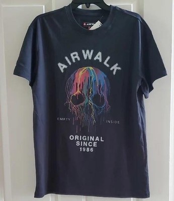 Mens Airwalk Empty Inside Since 1986 T-Shirt Vibrant Skull Design Sm M L XL NWT