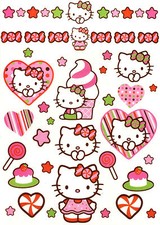 HELLO KITTY 47 GLITTERING TEMPORARY BODY TATTOOS 