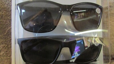 NEW Icon Eyewear, 2 Pair Reader Sunglasses In Black And Gray, Strength +2.00 2 Icon Eyewear Sunglass Readers- UV 400 - Seamless  main image 4