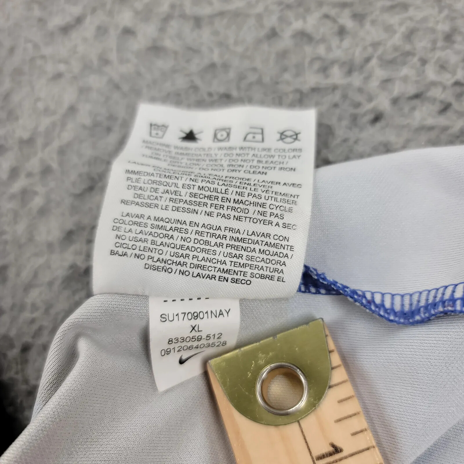 Nike golf Shirt Mens XL Blue Striped Polo Outdoors Casual Swoosh Stardard Fit thumbnail 5