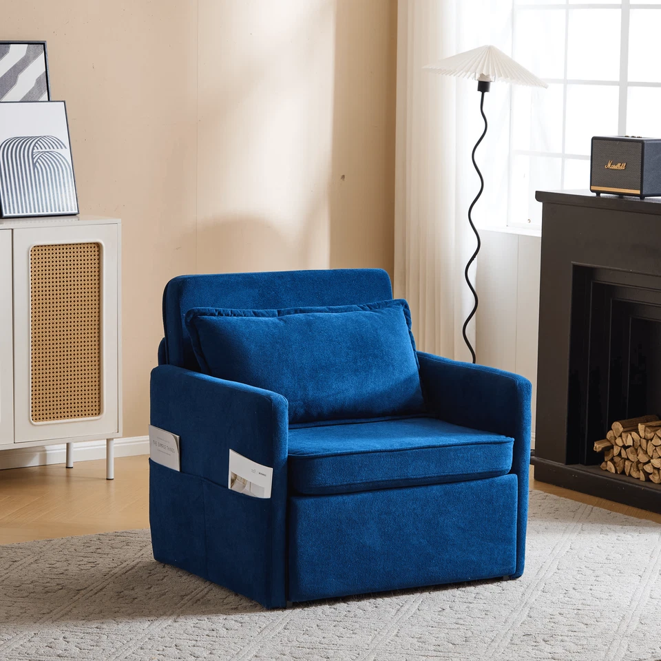 FunniHomi 3-в-1 трансформируемый диван стул кровать с подносом стола, USB и типа C - Изображение 3 из 4