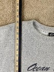 Gray Vintage Exist Sportline pullover sweater men’s XL, made in USA, with white measurement tape along the neckline.