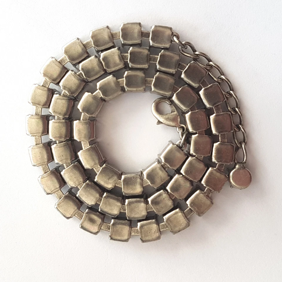 Antikversilbertes Armband mit Swarovski Kristall Farbe Schwarzer Diamant - Bild 2 von 2