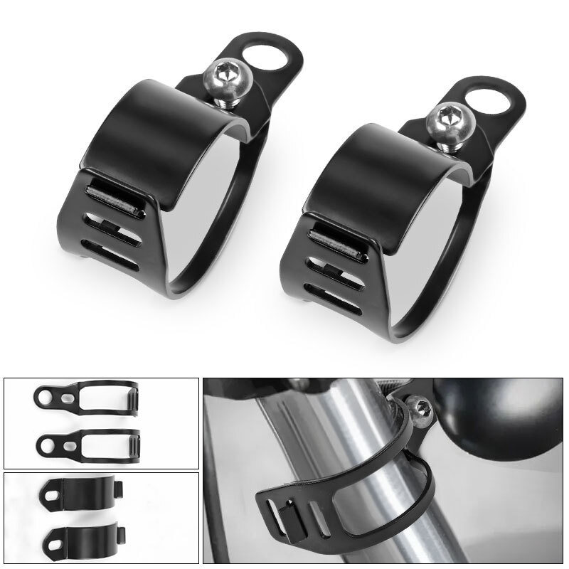 2X Motorcycle Front Fork 35-50mm Mount Bracket Clamp Spot Light
