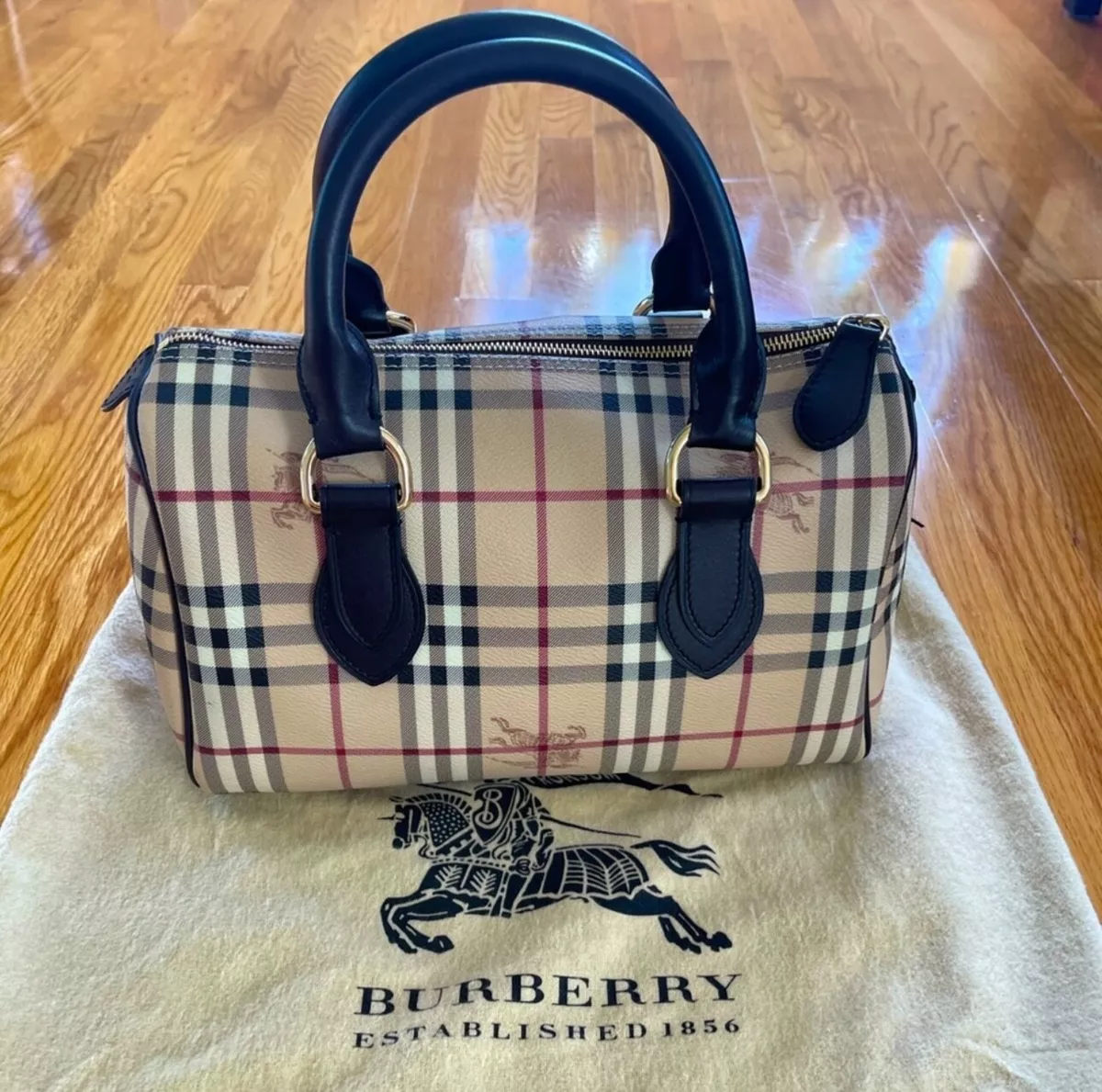 authenic Burberry speedy bag