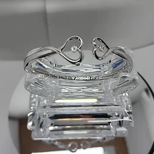 Silver Double Heart 💕 Granddaughter Diamond 💎 Bracelet