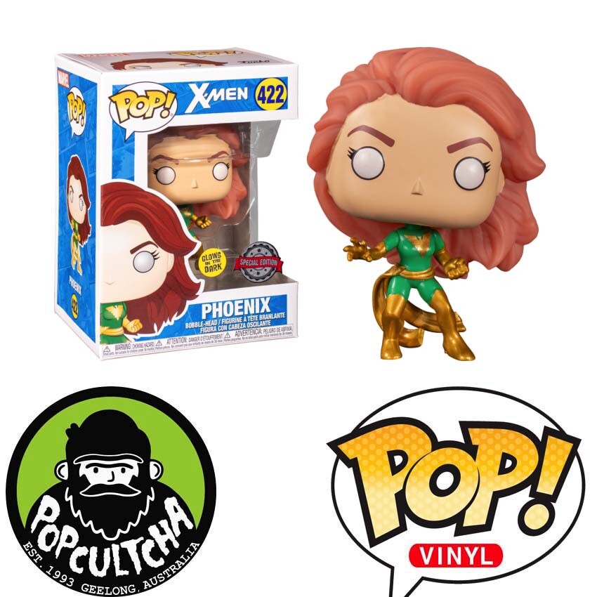 X-Men - Dark Phoenix In Green Suit Glow In The Dark Pop! Vinyl Figure &Quot;New&Quot;