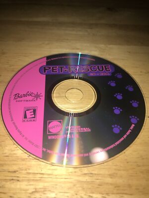 Barbie Pet Rescue CD-ROM (PC, 2000) Working Game Only
