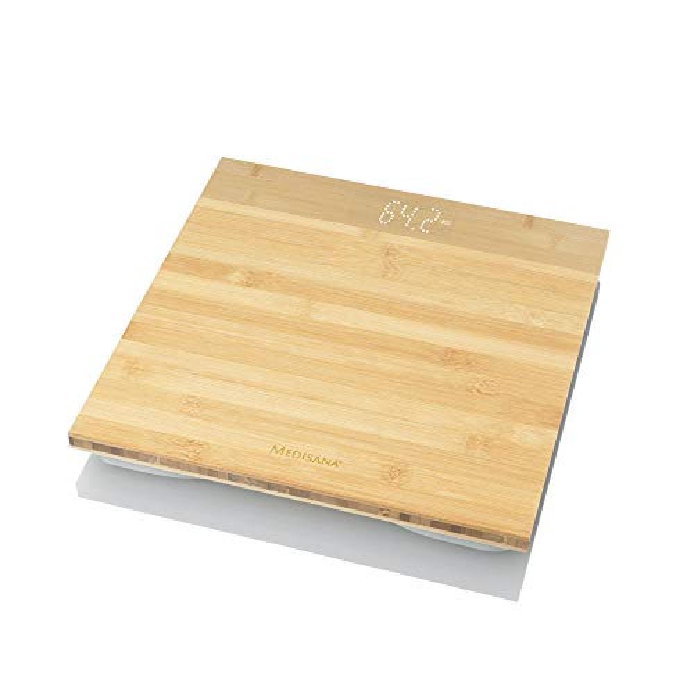 Medisana PS 440 Bilancia Personale Digitale in Bambù fino a 180 kg, Bilancia da
