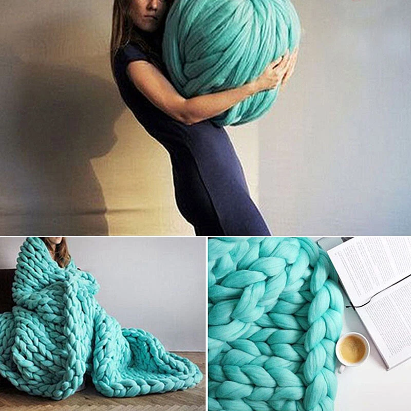 Super Bulky Chunky Yarn Thick diy hand-Knitting bag Soft wool