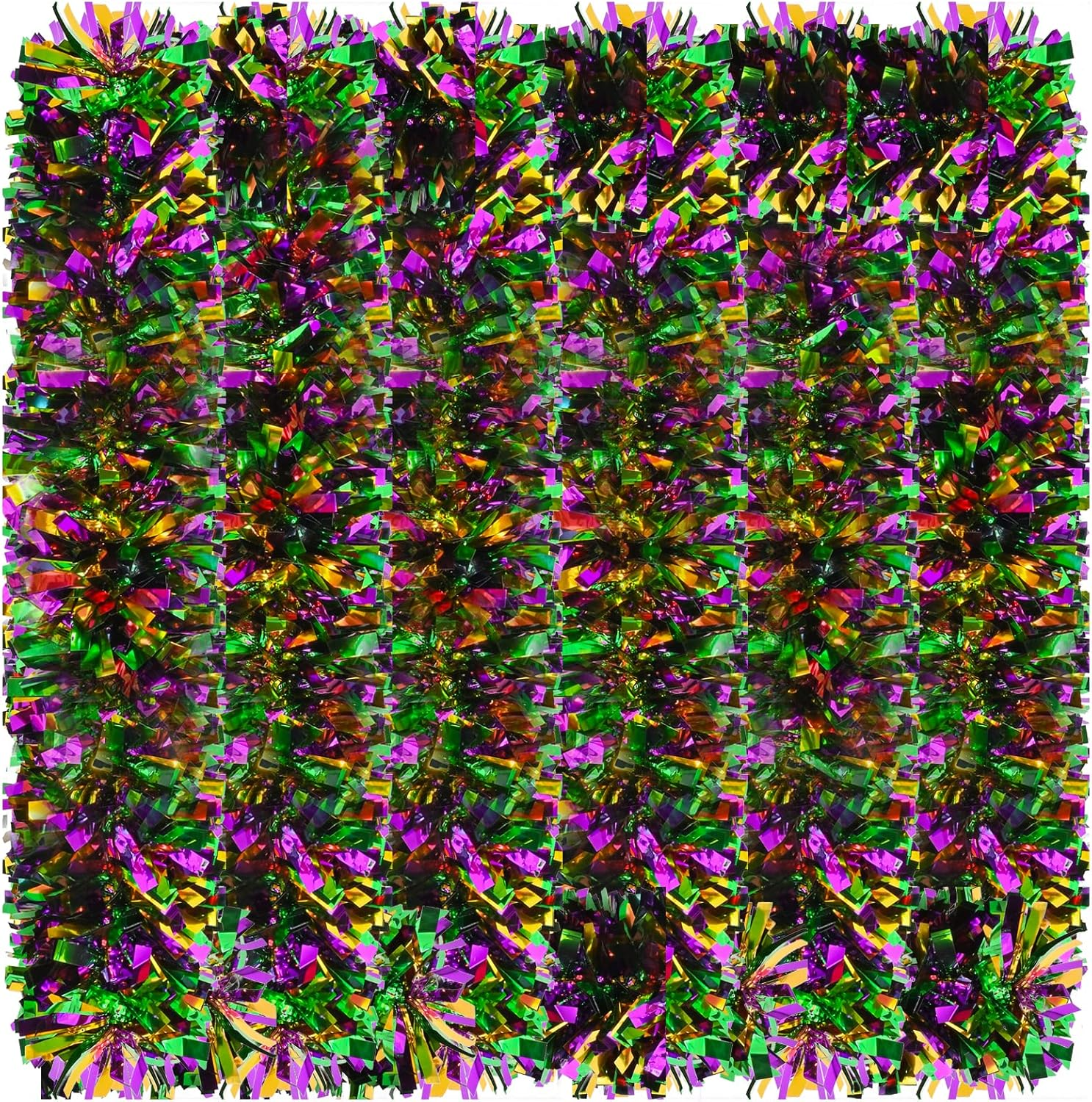 Mardi Gras Tinsel Garland Metallic Tinsel Twist Garland Shiny Carnival Party Han