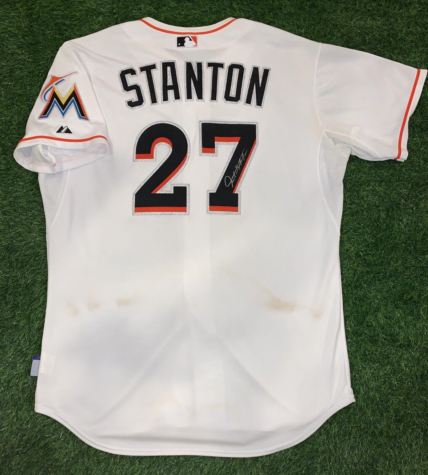 Giancarlo Stanton Marlins Game Used OFFer Jersey A 152nd MLB Purchase HR Career