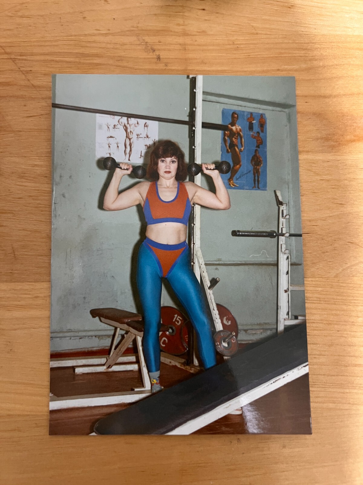 LOTTO Tuta sportiva anni 90 sportiva palestra donna trucco busto nudo foto vintage