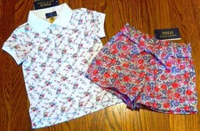 POLO RALPH LAUREN AUTHENTIC GIRLS ORIGINAL BRAND NEW 2Pc SHORTS SET Size 3T, NWT