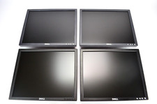 Lot of 4 - Grade C Dell 17" Monitors Various Model Numbers No Stands