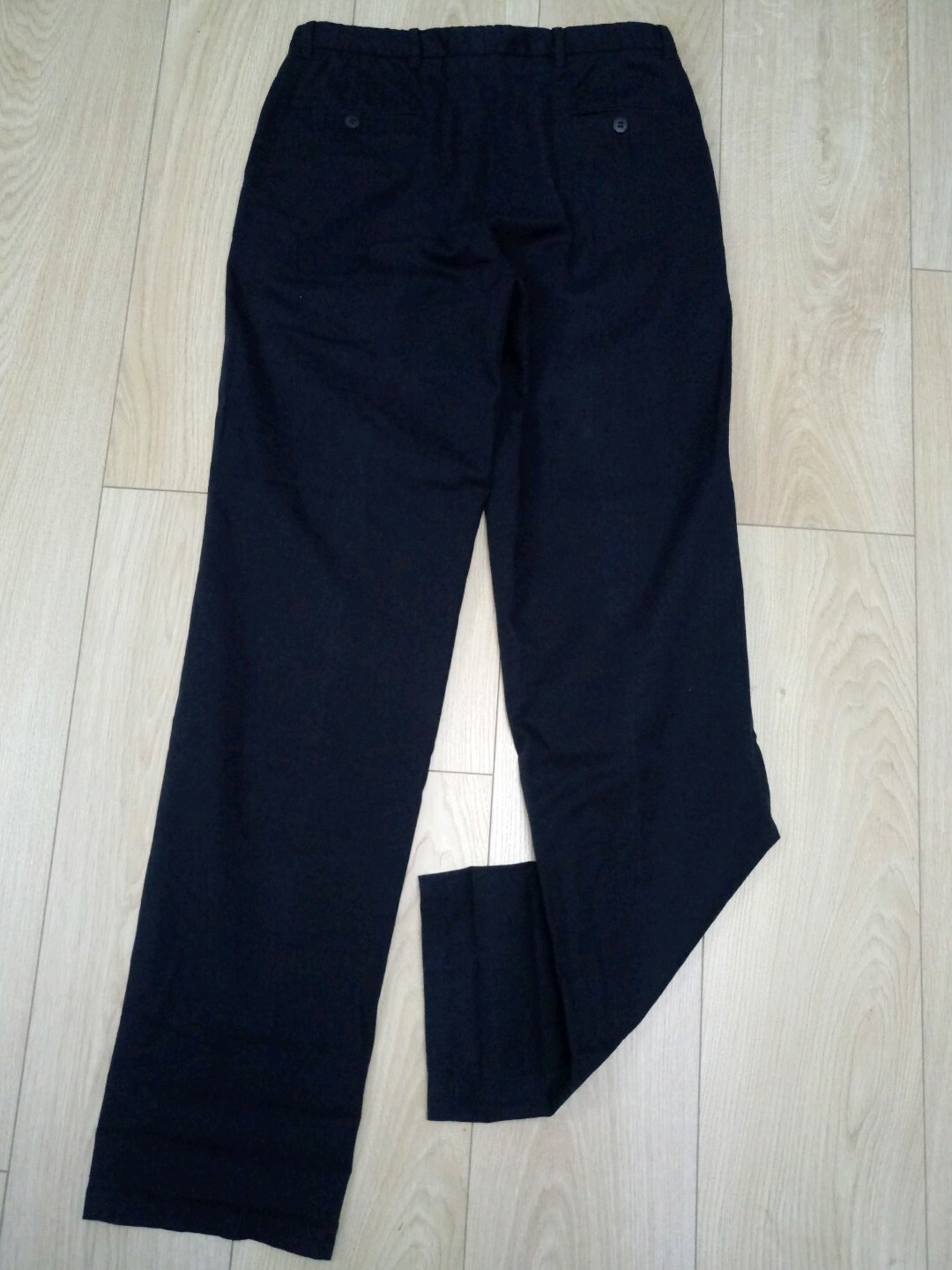 Armani Collezioni dark navy cotton trousers W29 L36 RRP140 image 2