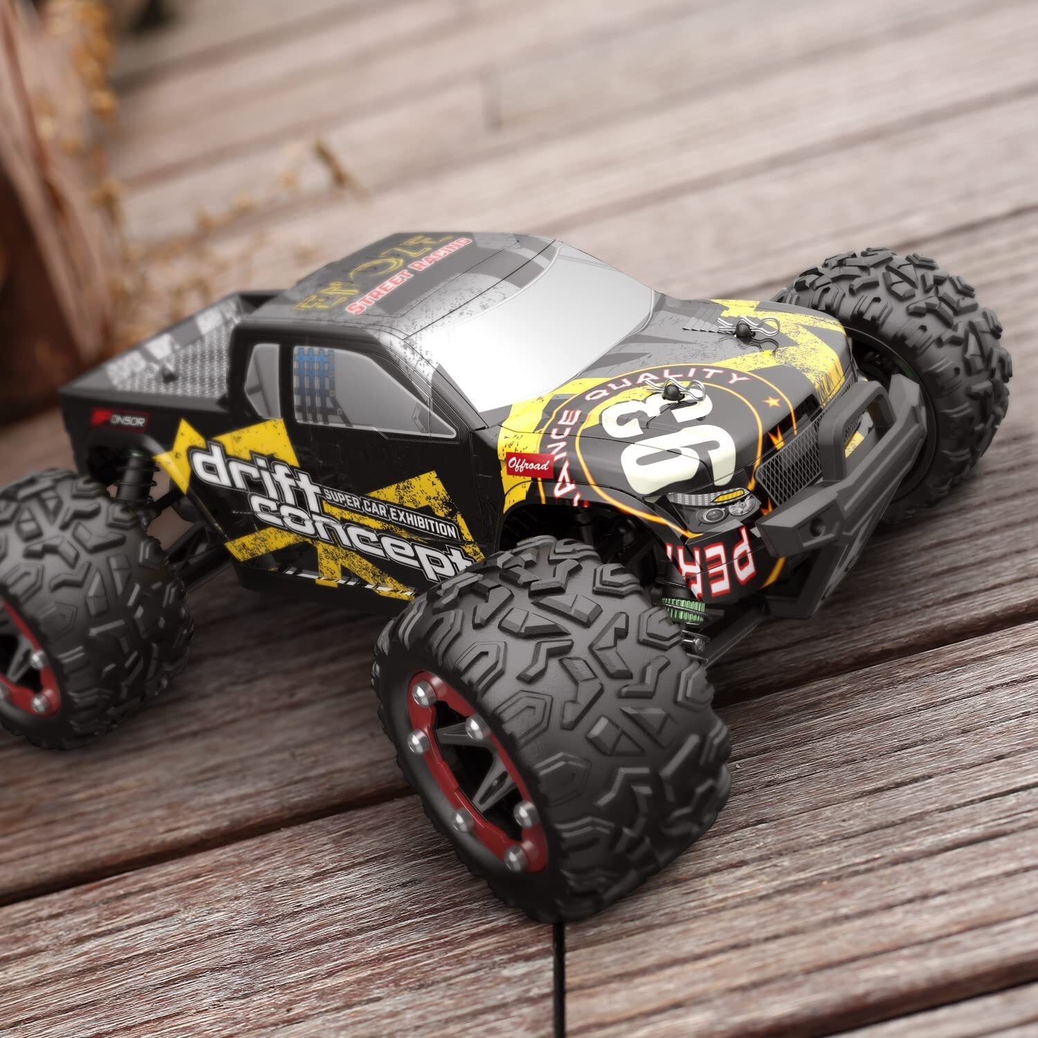 DEERC Brushless RC Cars 300E 60KM/H High Speed Car 4WD 1:18 Scale Monster Truck