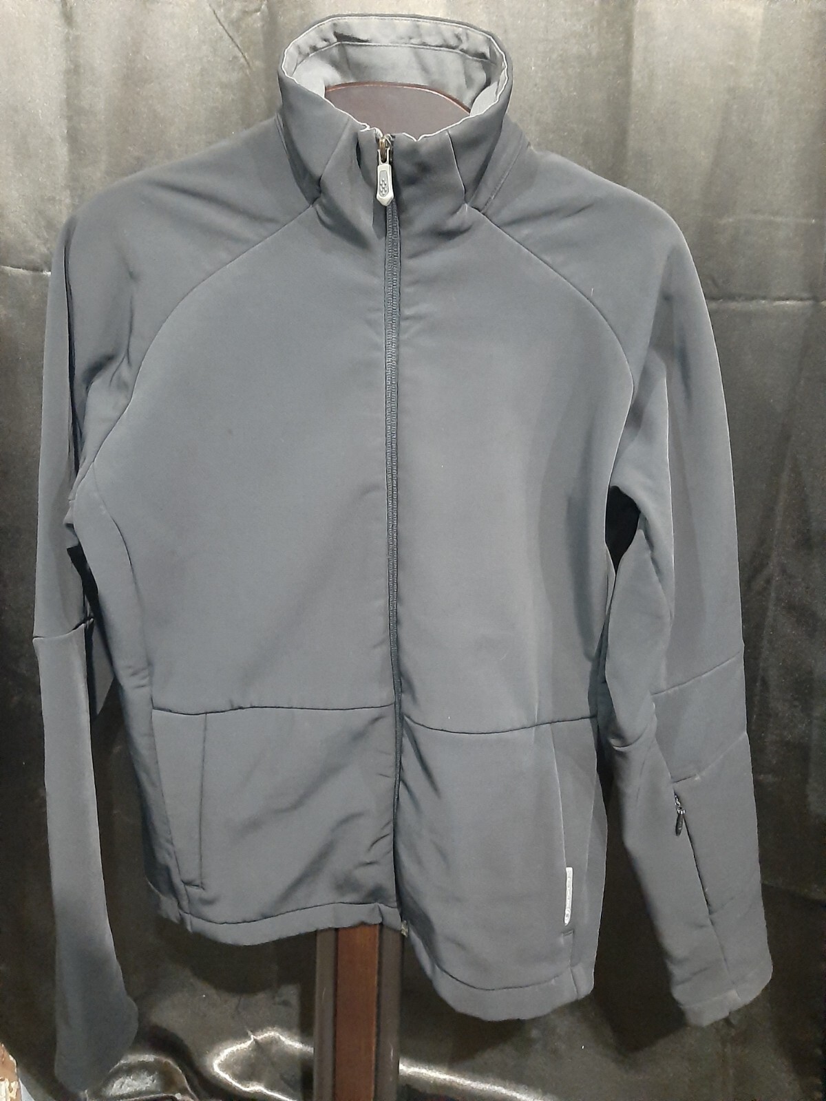 Giacca Salomon Soft Shell Full Zip Nero Grigio Foderata in Pile Taglia S?