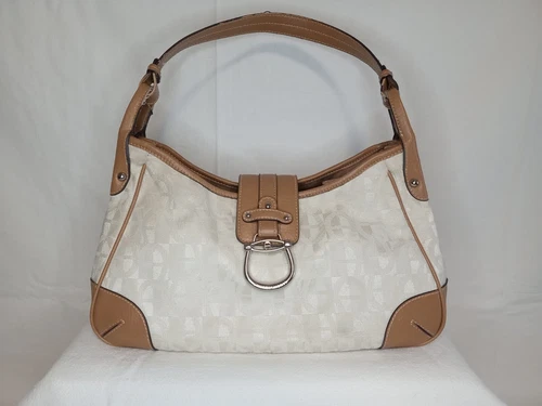 Etienne Aigner Geometric Logo Hobo Style 24118 Shoulder Bag~Purse~Handbag~