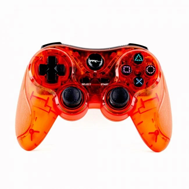 TTX Tech PS3 Wireless Controller Clear Red - Image 2 of 4