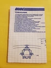 1986 Original Gi Joe Blueprint Tomahawk Helicopter Instruction Sheet Hasbro