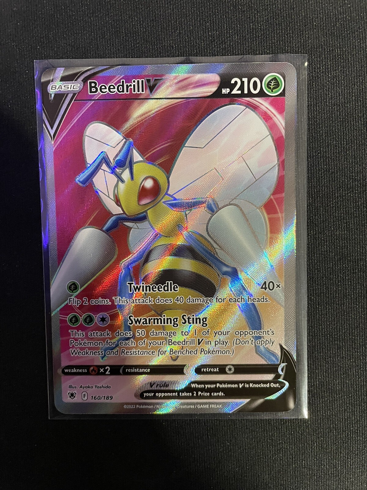 Pokémon TCG Beedrill V Sword & Shield - Astral Radiance 160/189 Holo Full Art
