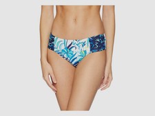  79 Tommy Bahama Women Blue High-Waist Shirred Hipster Bottom Swimwear Size XS
