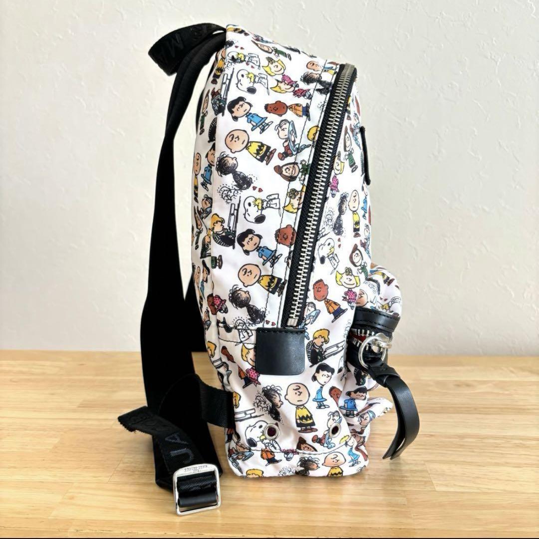 MARC JACOBS Used THE BACKPACK Snoopy Pattern White Rare MARC JACOBS Used THE BACKPACK Snoopy Pattern White Rare