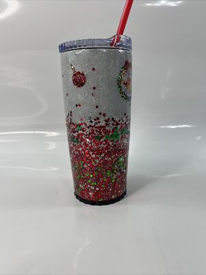 Handcrafted 20oz Stainless Steel Tapered Tumbler Christmas Colors