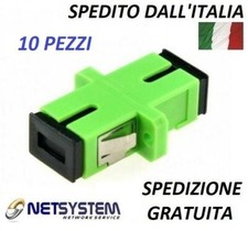 10 pezzi. Adattatore Accoppiatore Prolunga bussola Simplex SC/APC fibra ottica.