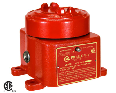 MURPHY VS2EX SHOCK/VIBRATION CONTROL SWITCH Explosion Proof 20700049 (New)