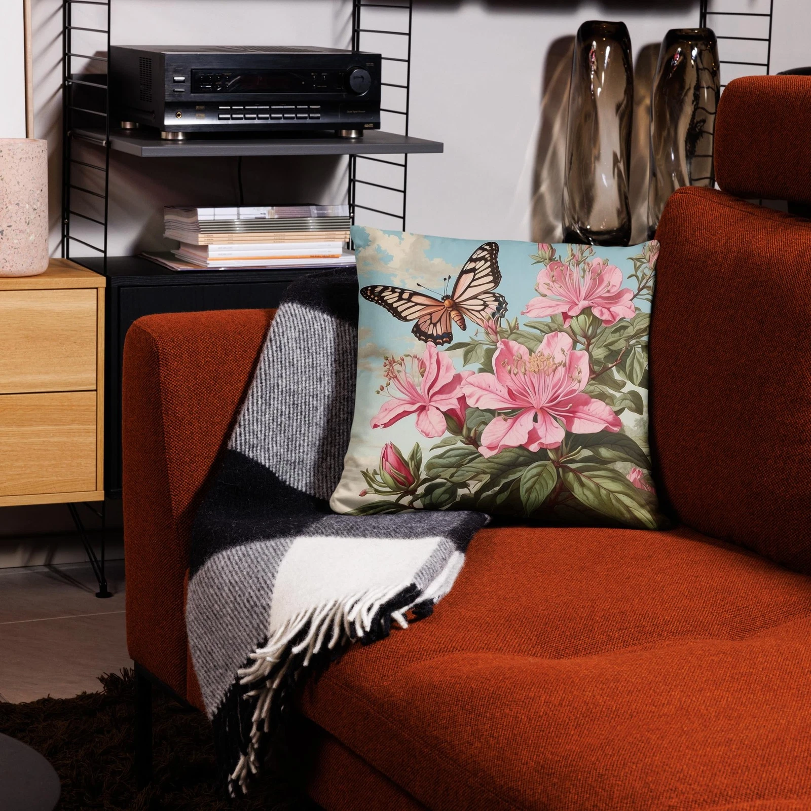Throw Pillow Case Flowers A22