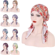 Muslim Women Printed Hijab Scarf Underscarf Turban Chemo Cap Hat Headscarf Wrap