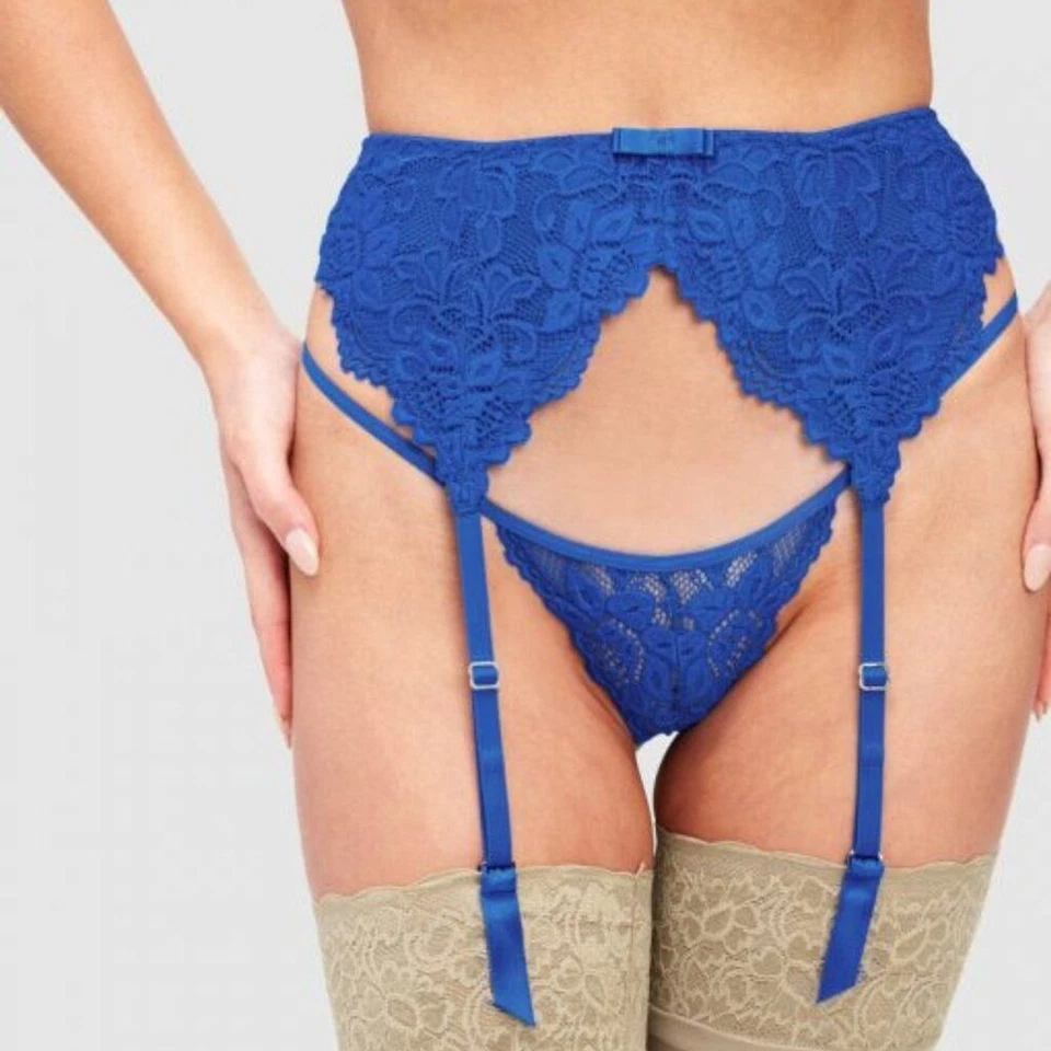 Cinturón Liguero Frederick's of Hollywood Mujer S/M Jessica Encaje Princesa Azul Foto 4 de 4